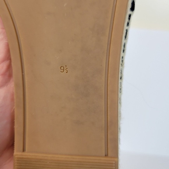 Tory Burch US Nappa Leather Espadrille Flat Shoes Navy Blue Travel SEE SIZE NOTE - Picture 11 of 13